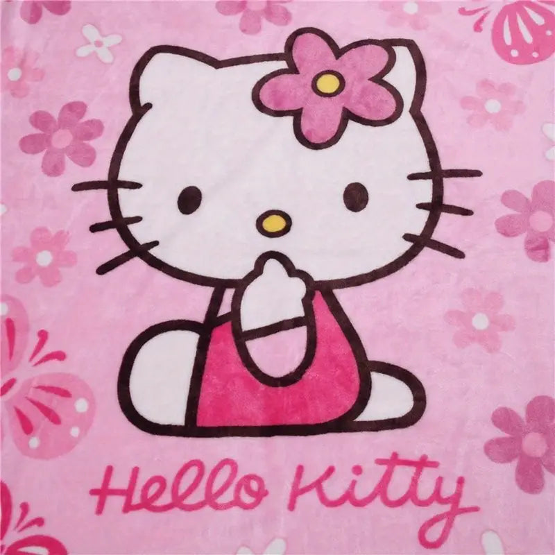 Cozy Up With A Warm And Cuddly Sanrio Blanket Featuring A Delightful Hello Kitty Design. This Soft And Plush Flannel Cover Will Keep You Comfortable And Snug.