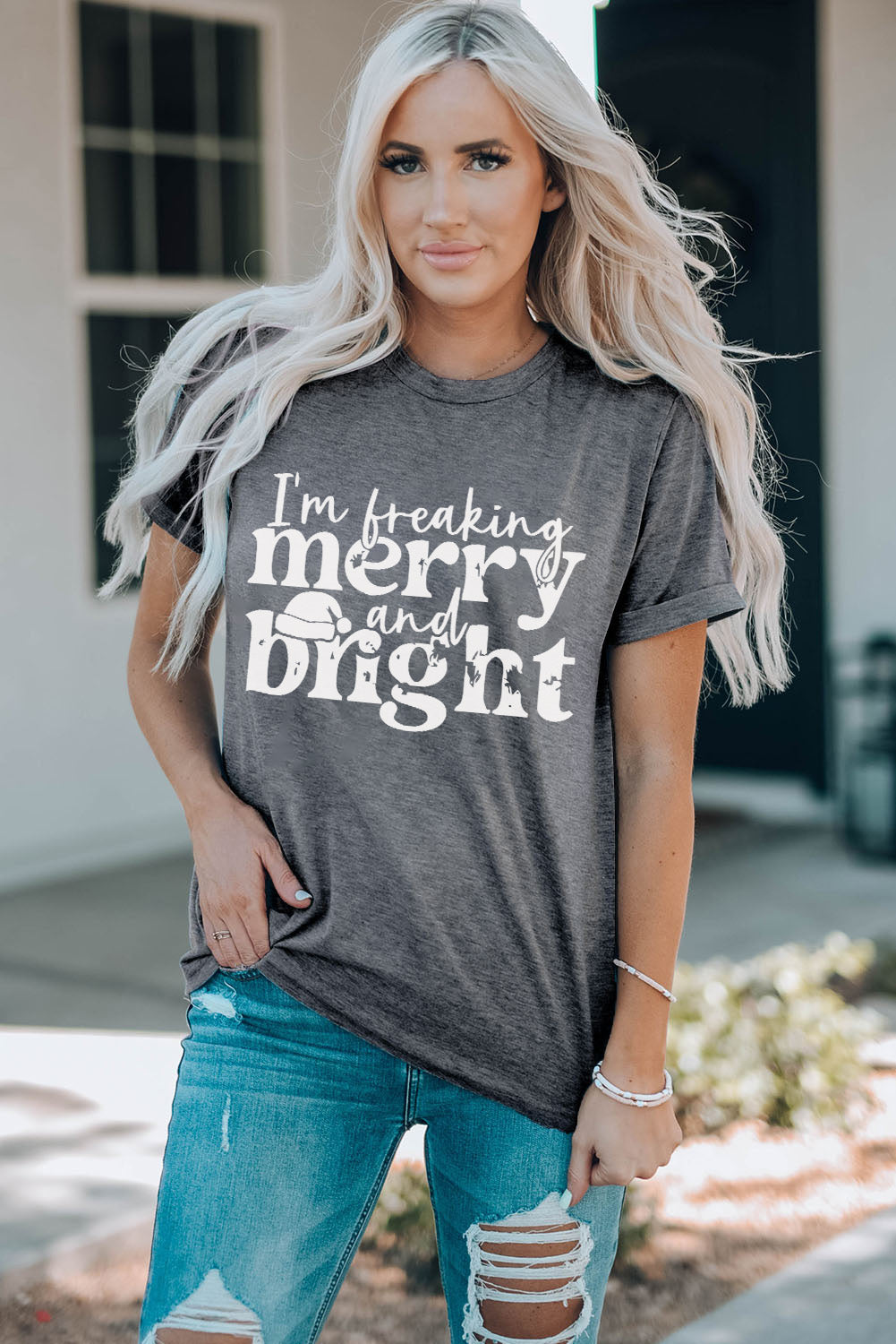 I'm Freaking Merry And Bright Graphic T Shirt