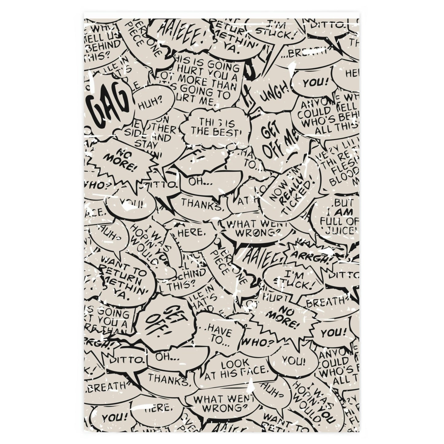Comic Text Bubble Wrapping Paper | Comic Wrapping | Comic Wrapping