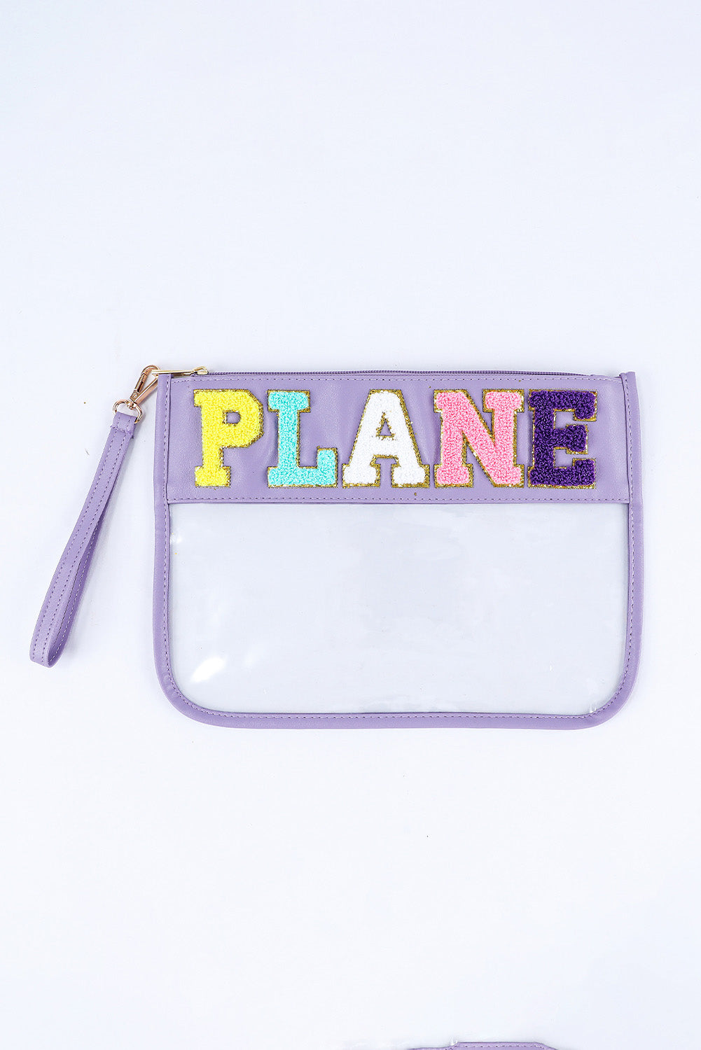 Casual PLANE Zipped Transparent Handbag