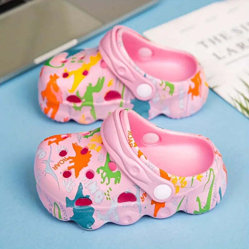 Cute Cartoon Breathable Clogs for Girls - Quick Drying, Lightweight, Anti-Slip - Indoor/Outdoor, All Seasons