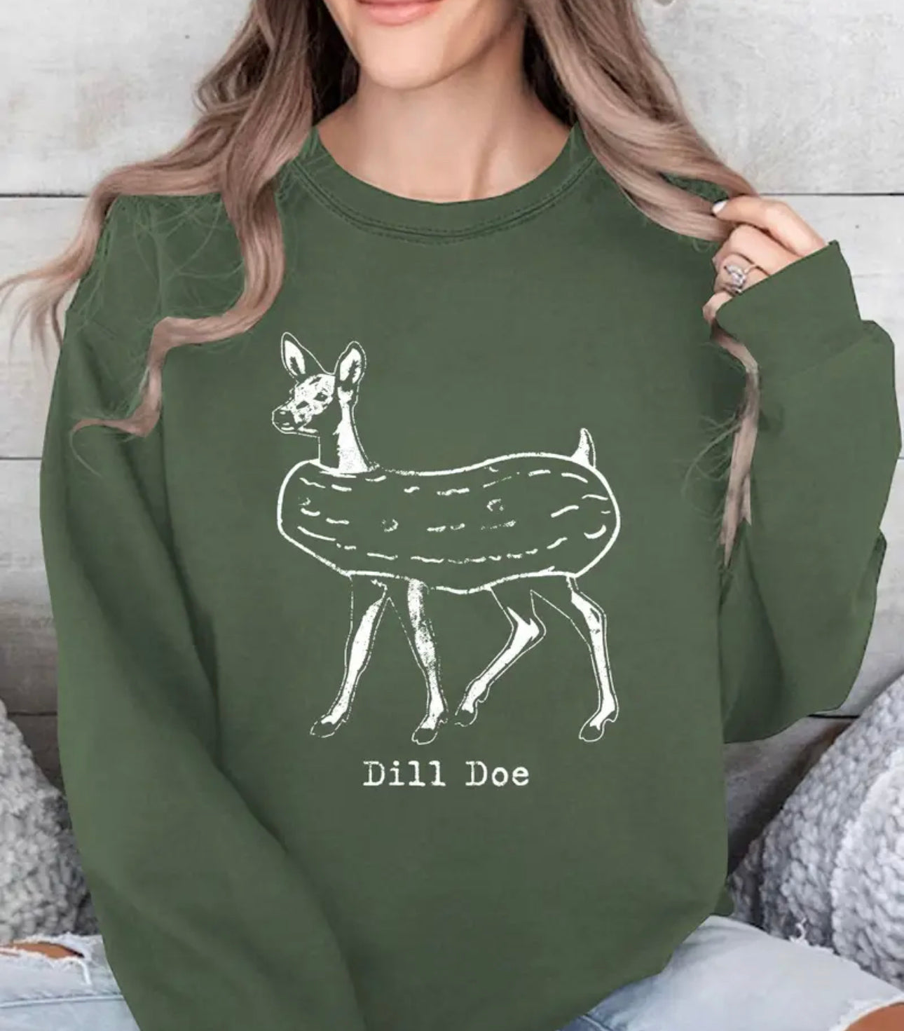 Deer Print Pullover Sweatshirt, Casual Long Sleeve Crew Neck Sweatshirt For Fall & Winter, Women's Clothing
