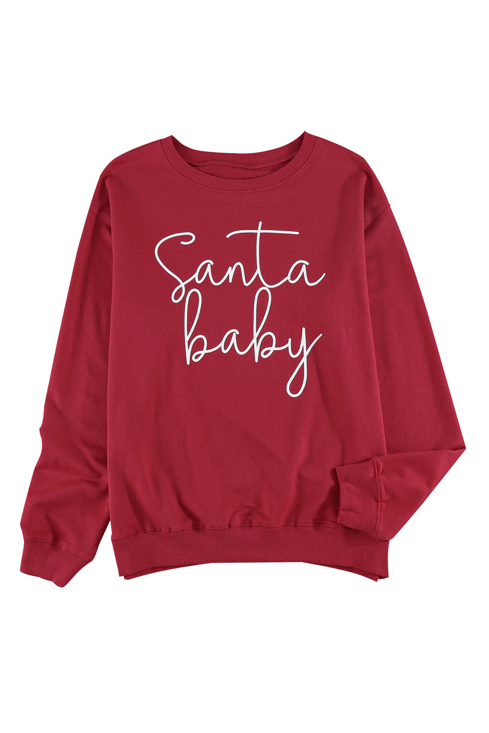 Christmas Santa Baby Print Pullover Sweatshirt