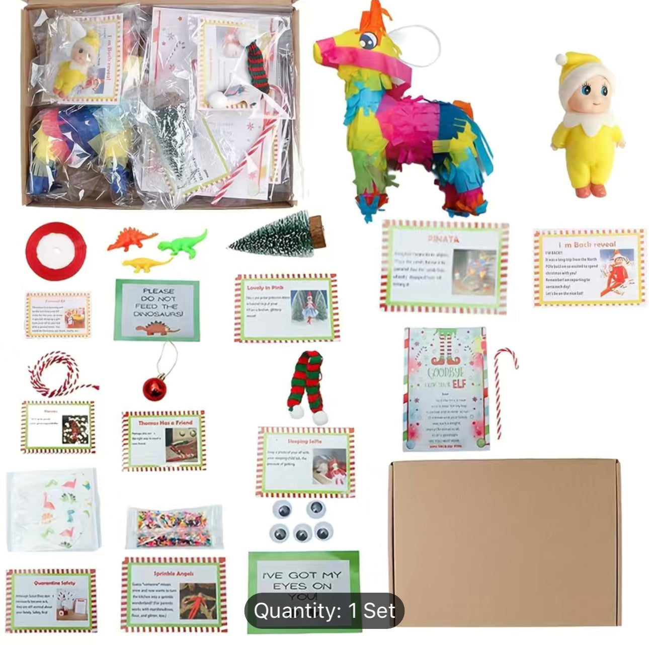 2023 Elf Kit 12 Days Of Christmas, Fun Activities Props, On Shelf Kit, Kits Best Christmas Countdown Gift For The Children'S Or Friends And Family (12Days)
