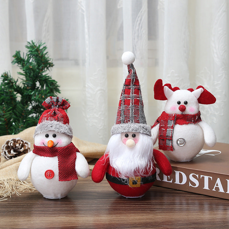 Christmas Decorations LED Santa Claus Snowman Ornaments