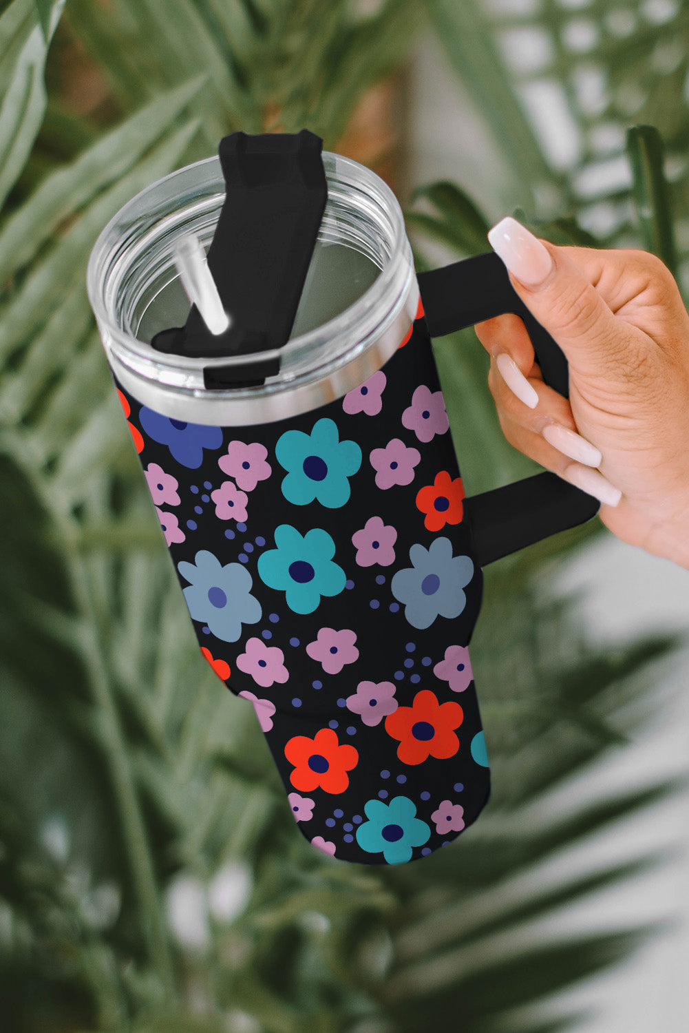 Multicolor Cute Floral 304 Stainless Tumbler Thermos Cup