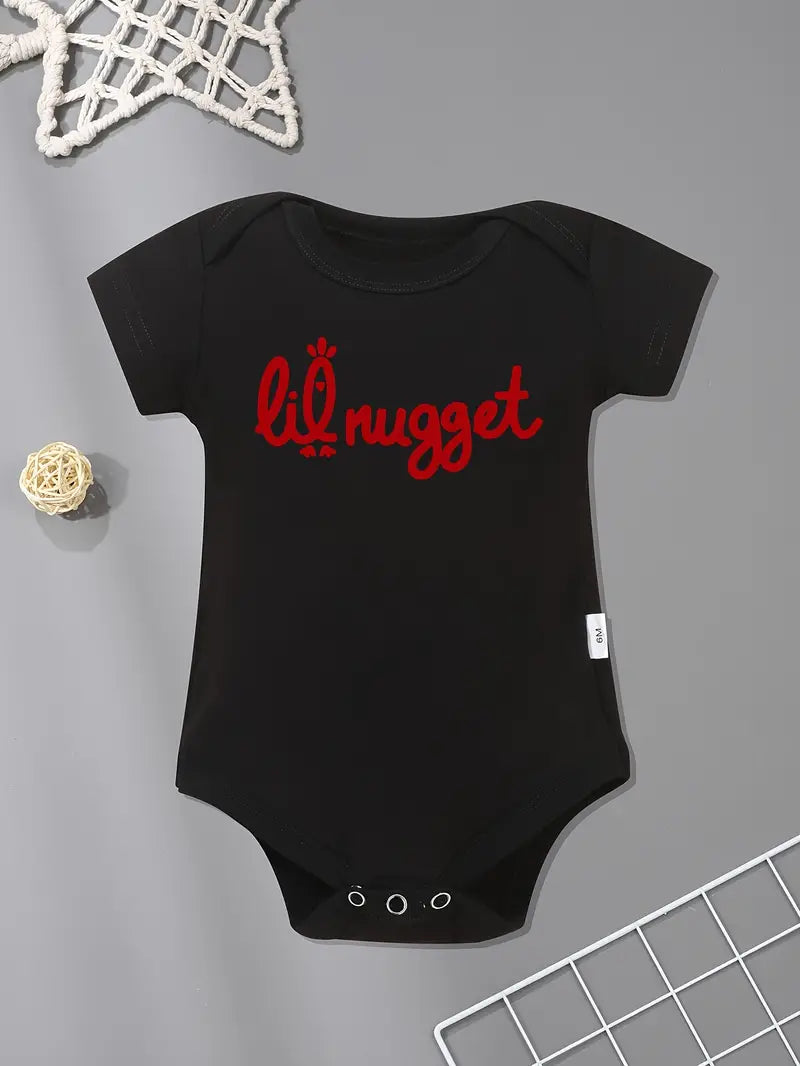 "Lil Nugget"" Infant Bodysuit - Comfy Short Sleeve Onesie for Baby Boys - Perfect Gift"
