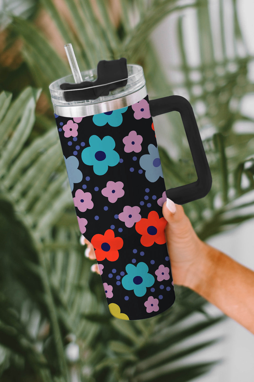 Multicolor Cute Floral 304 Stainless Tumbler Thermos Cup