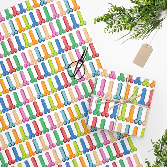 Rainbow Penis Wrapping Paper