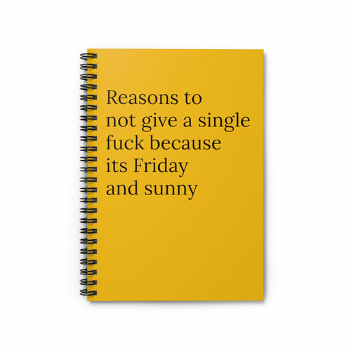Reasons Not To Give a Single Fuck Because Its Friday and sunny Funny