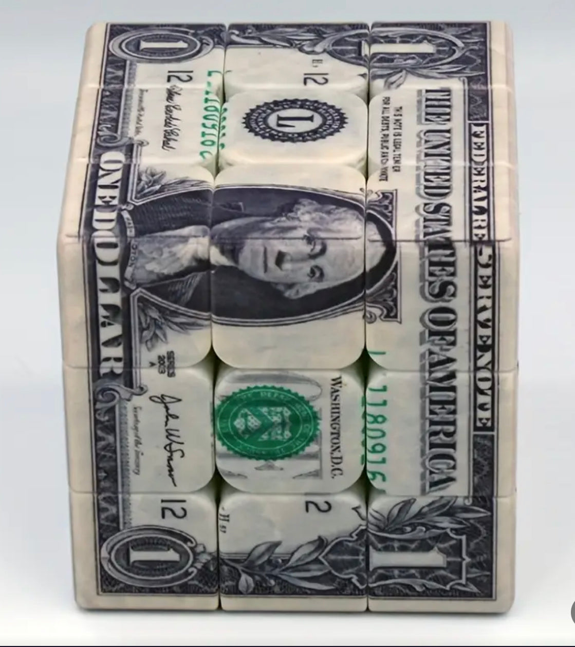 Dollar bill rubix cube