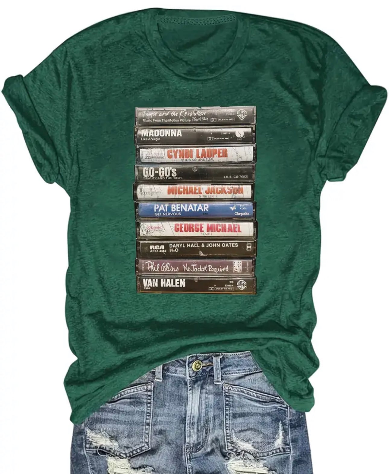 Book Print Crew Neck T-shirt, Vintage Short Sleeve Summer Top, Women's Clothing