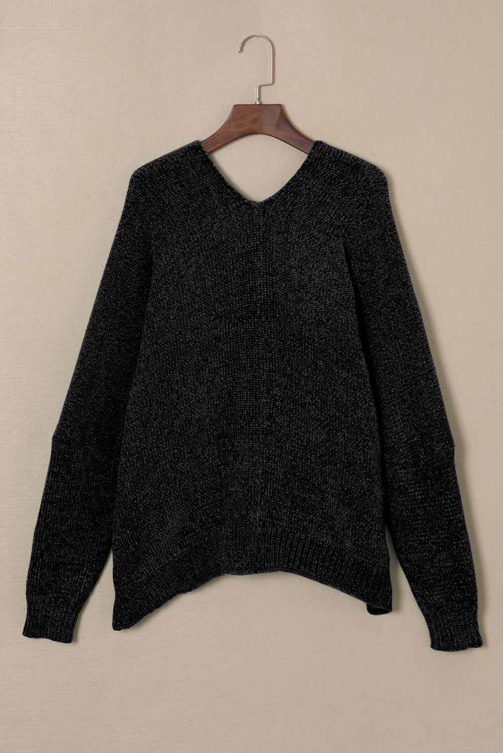 Black Buttons Front Pocketed Sweater Cardigan