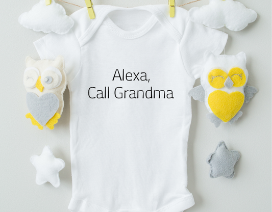 Alexa, Call Grandma Cotton Baby Bodysuit