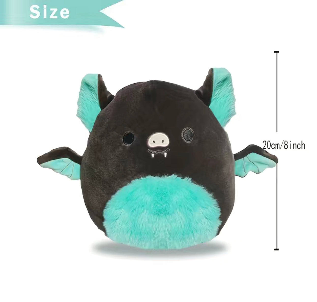 8inch/20cm Black Fruit Bat Stuffed Animal Plush Pillow, Soft Cute Plush Pillow Toy Home Decoration, Best Birthday Gift For Children Girlfriend Collection Gift