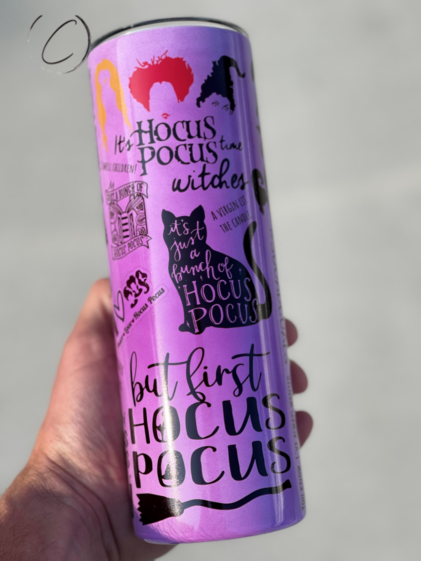 Bunch Of Hocus Pocus 20oz UV Purple Skinny Tumbler