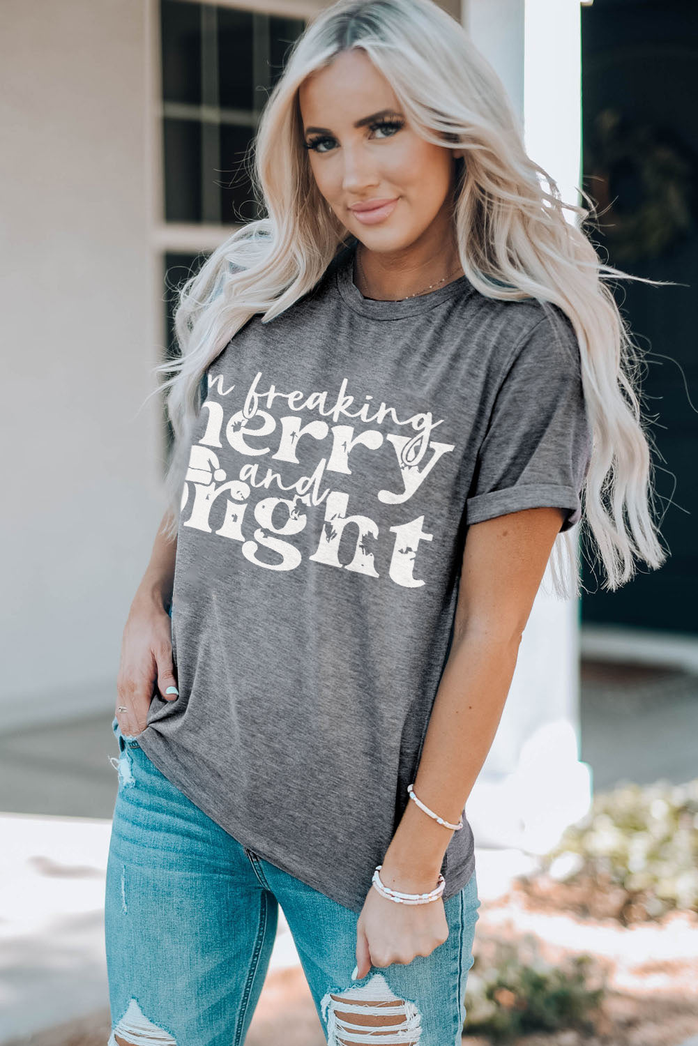 I'm Freaking Merry And Bright Graphic T Shirt