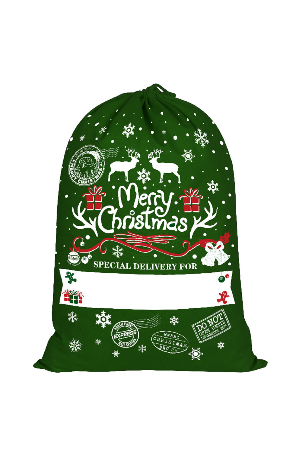 Dark Green Special Delivery For Merry Christmas Gift Bag 50*68cm