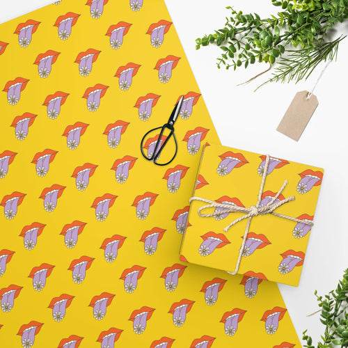 Groovy Lips RETRO Wrapping Paper Wrapping Paper