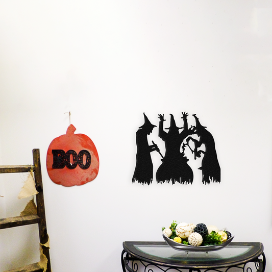 Halloween Three Witches - Metal Wall Art