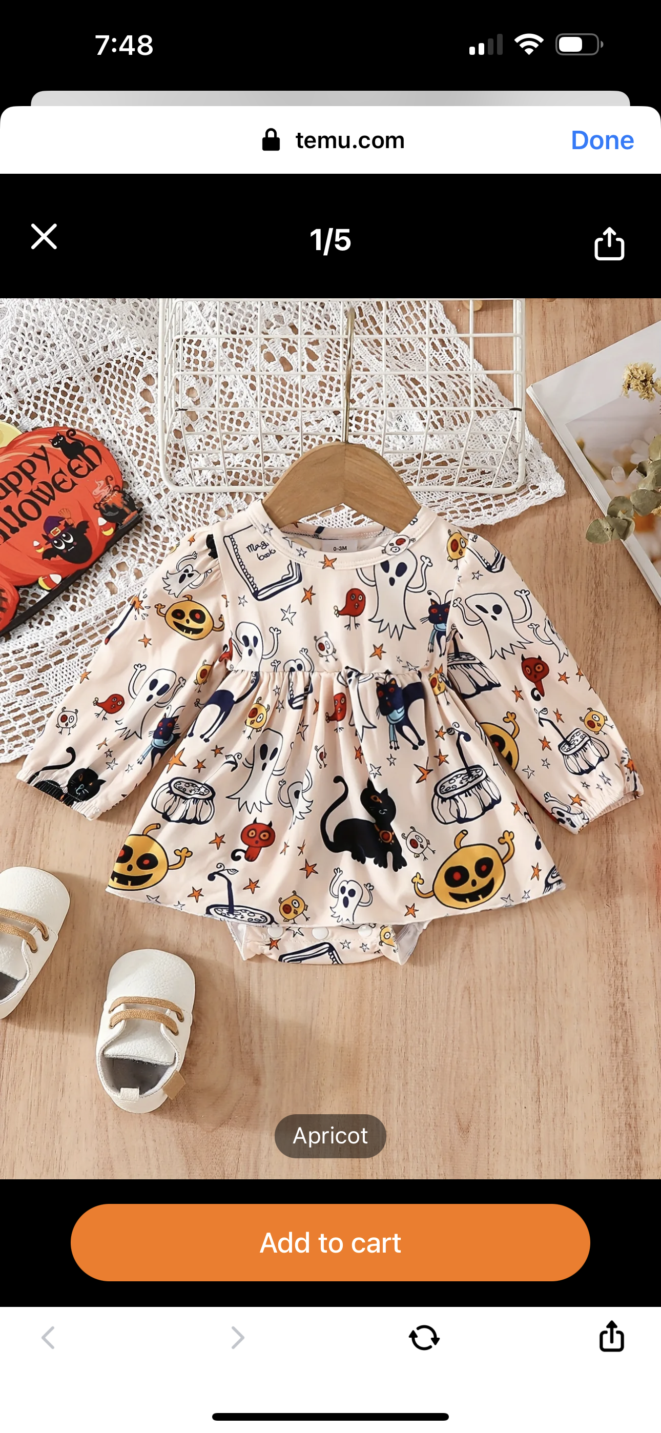 Lovely Halloween Dress Up - Baby Girls Pumpkin & Ghost & Cat Print Romper Skirt