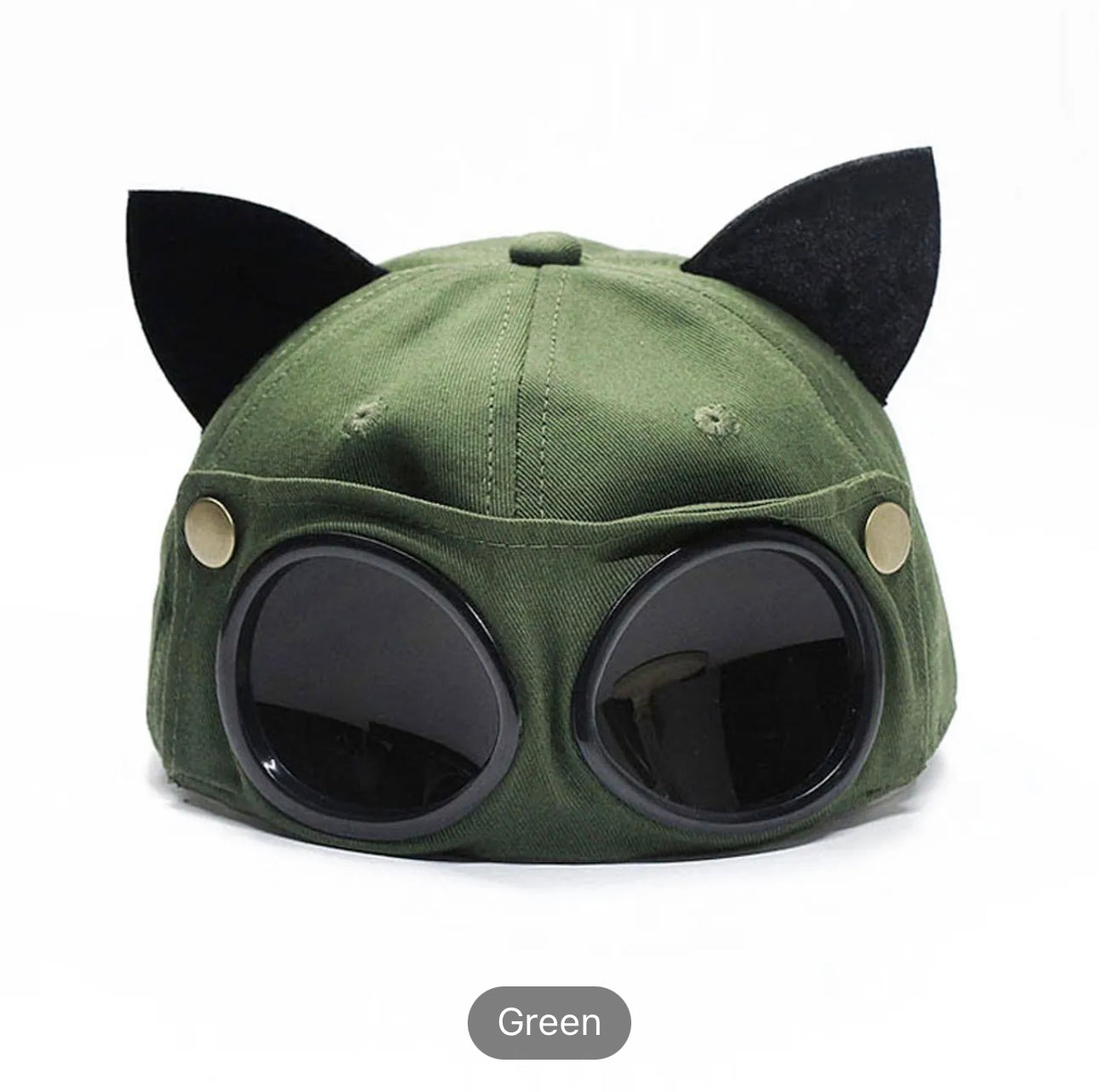 Unlock Your Inner Cat with this Adorable Cat Ears Aviator Glasses Baseball Cap!