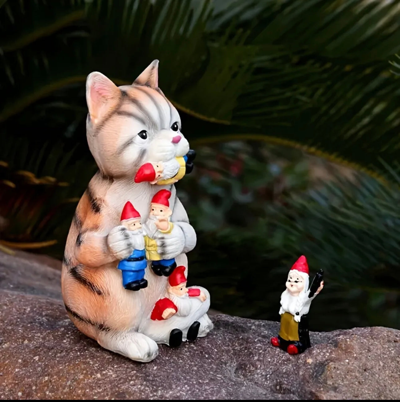 Add a Touch of Fun to Your Home with this Adorable Cat Garden Gnome Statue!