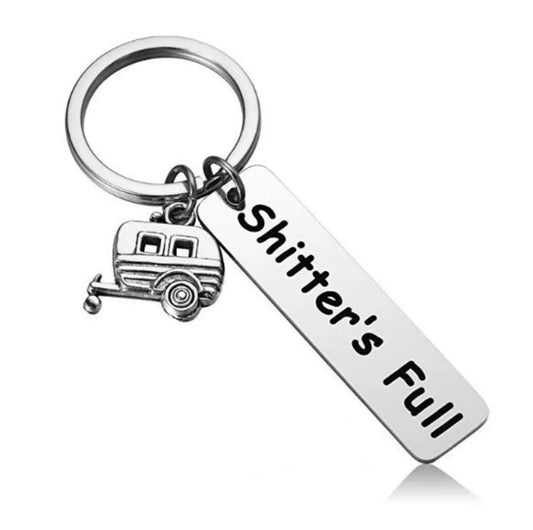 Hitter's Full Keychain Happy Camper RV Keychain Camping Keychain Unique Gifts For Men Women Trailer Vacation Jewelry