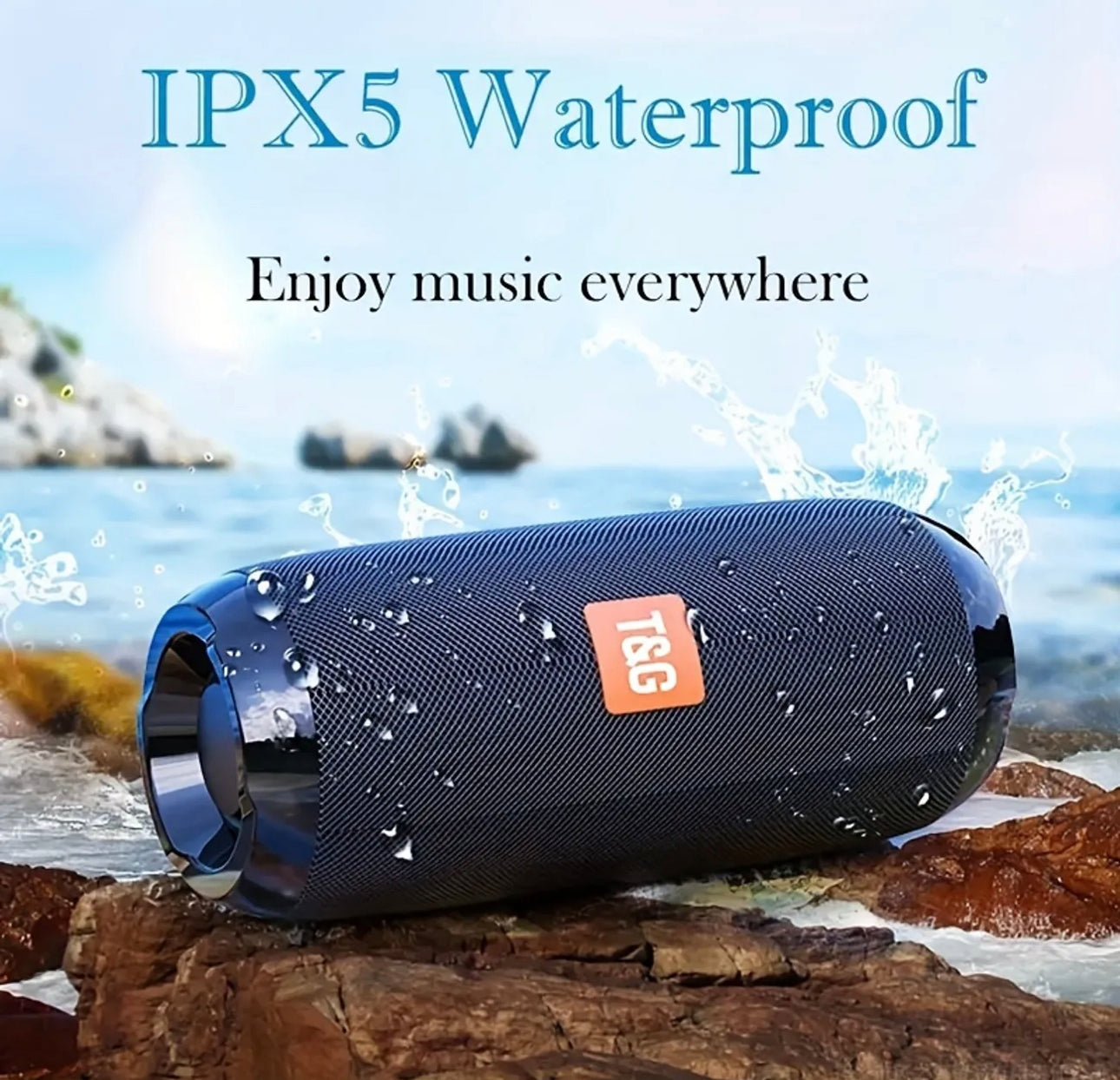 Bass-Boosting Portable Wireless Speaker - Charge via USB, TF, AUX, FM & TAP Plug-Ins!