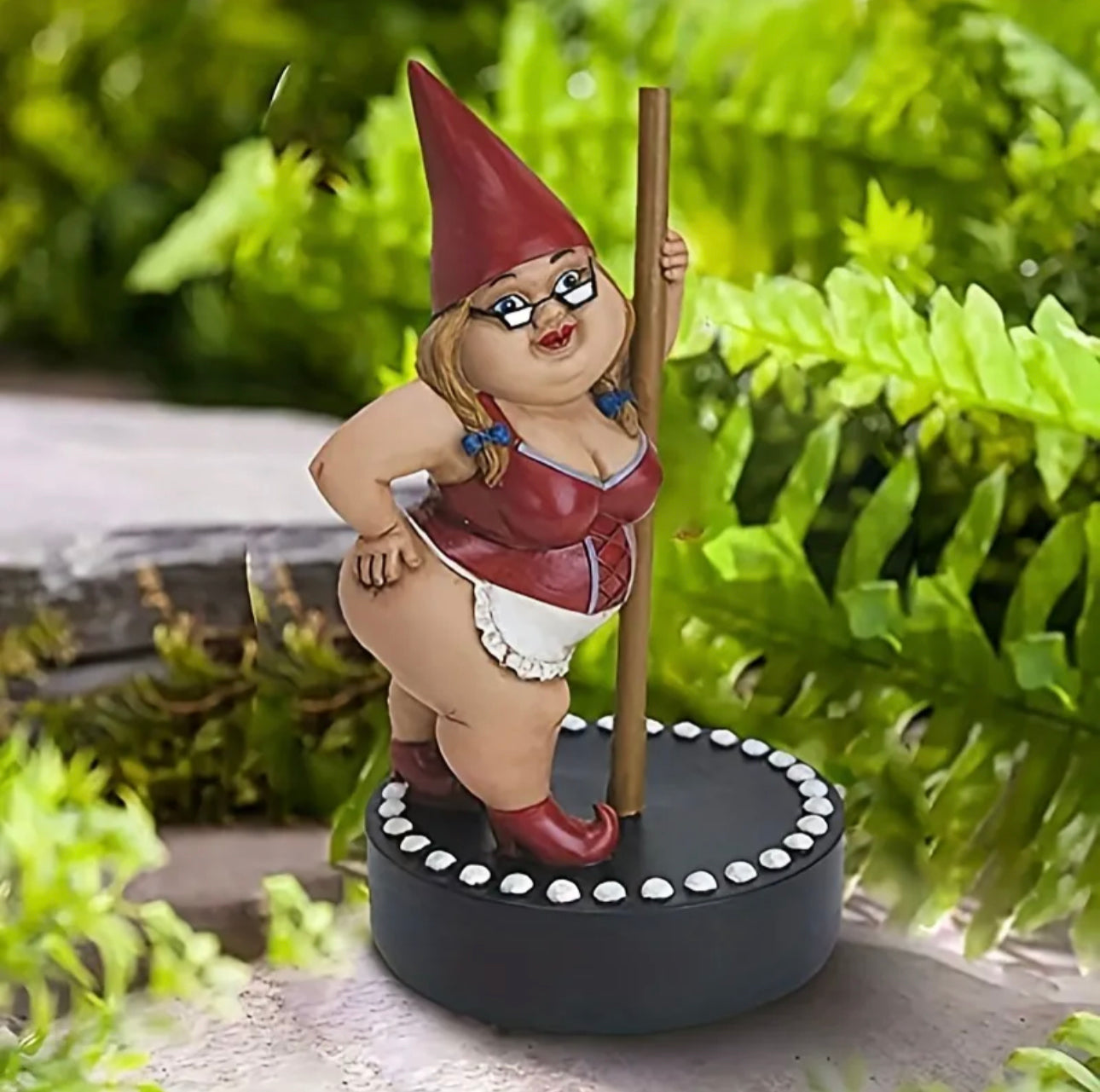 Add a Touch of Magic to Your Garden with this Adorable Pole Dancing Goblin Statue!