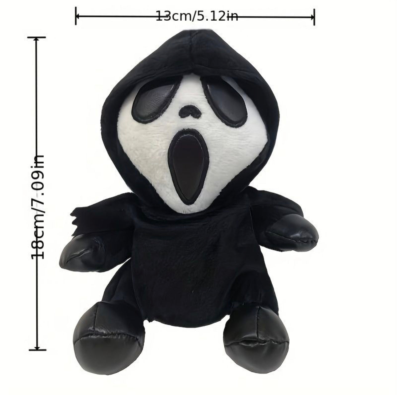 7.09inch New Wholesale Skull Face Plush Toy Ghost Face Reaper Doll Creative Toys For Children's Birthday Party Gifts