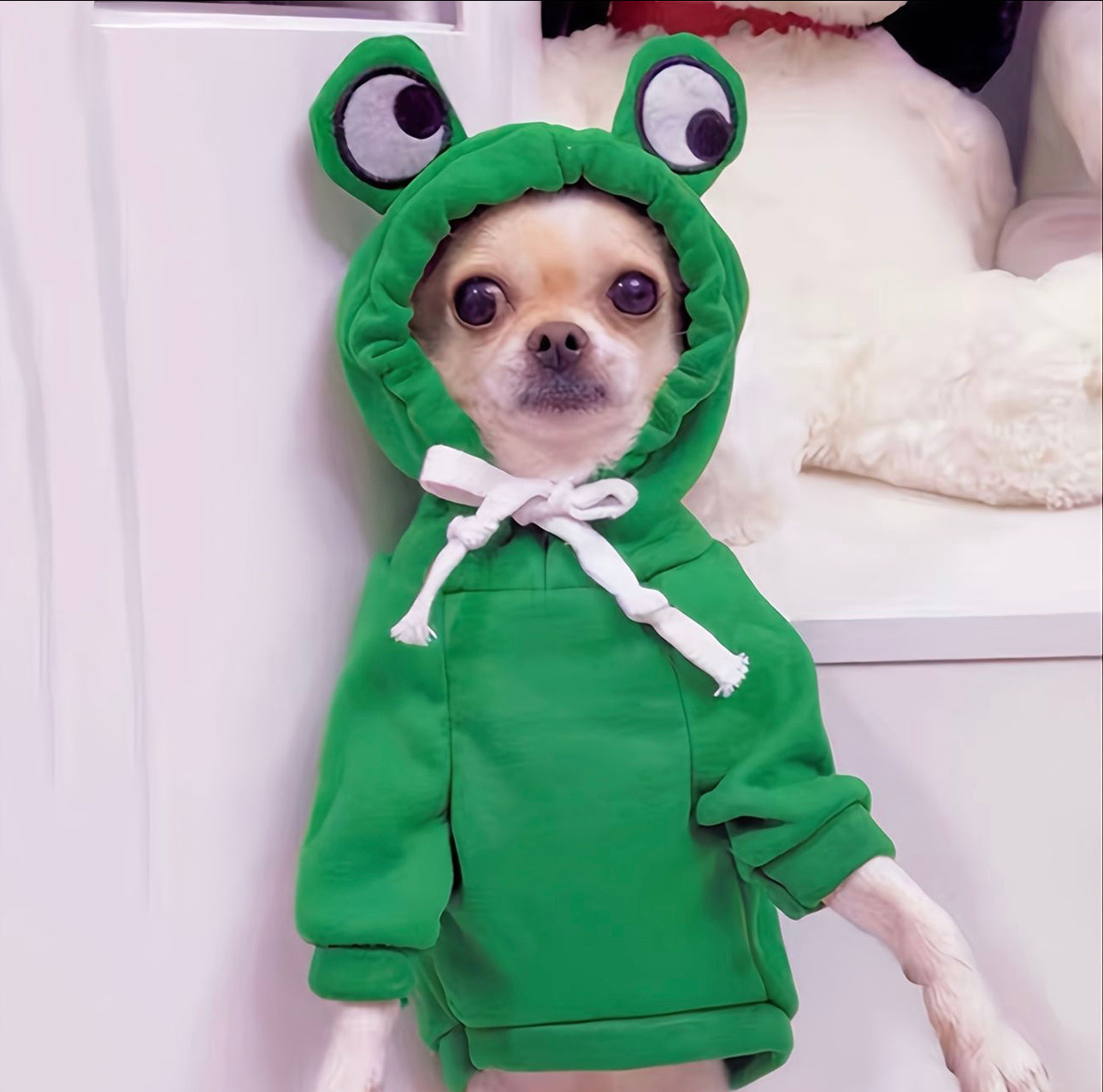 Pet Frog Shaped Clothes, Pet Sweater, Green Dog Hoodie, For Small & Medium Dogs