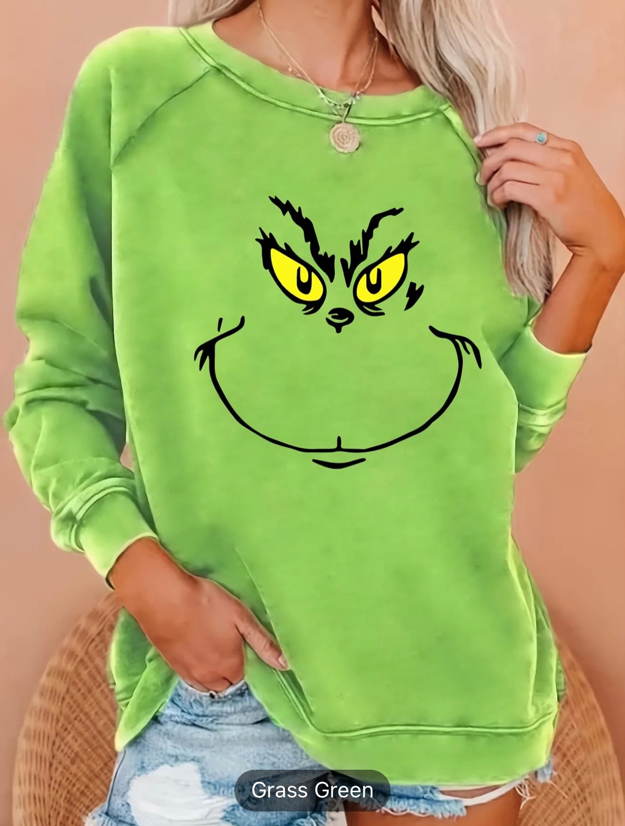 Women's Casual Pullover Sweatshirt - Funny Print & Long Sleeve Crew Neck - Perfect for Fall & Winter!