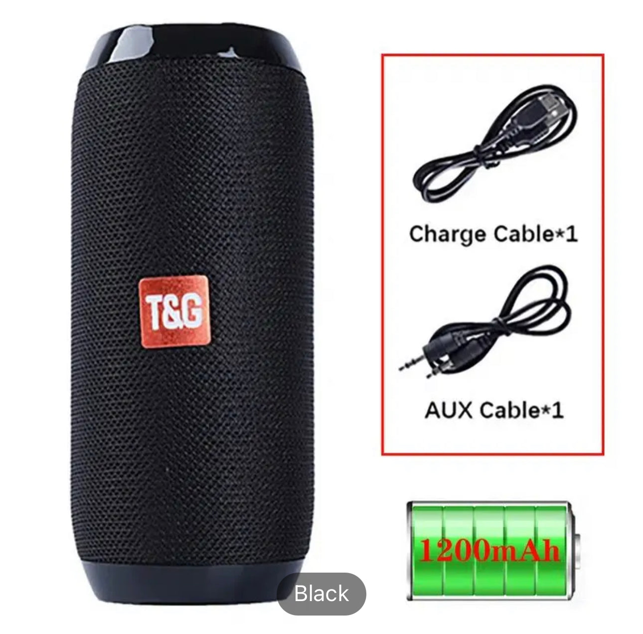 Bass-Boosting Portable Wireless Speaker - Charge via USB, TF, AUX, FM & TAP Plug-Ins!