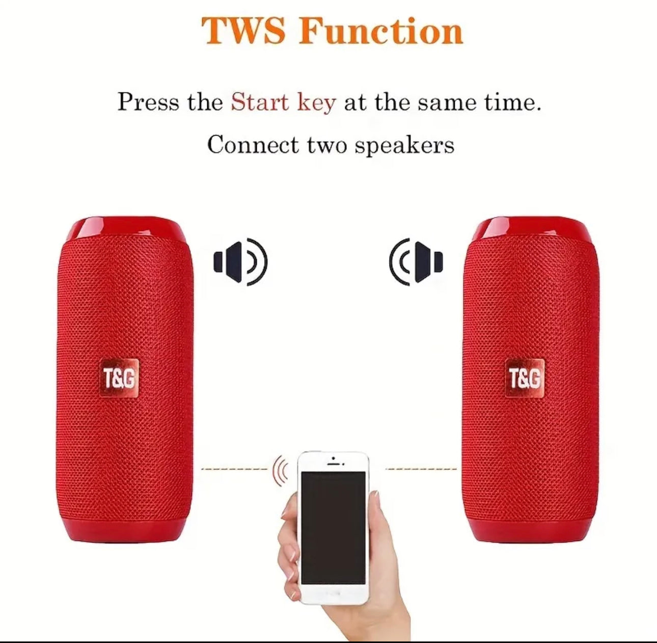 Bass-Boosting Portable Wireless Speaker - Charge via USB, TF, AUX, FM & TAP Plug-Ins!