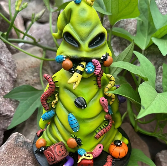 1pc Halloween Witch Figurine Resin Statue - Perfect for Desktop Decoration, Christmas Party Ornaments, Outdoor Decor & More!