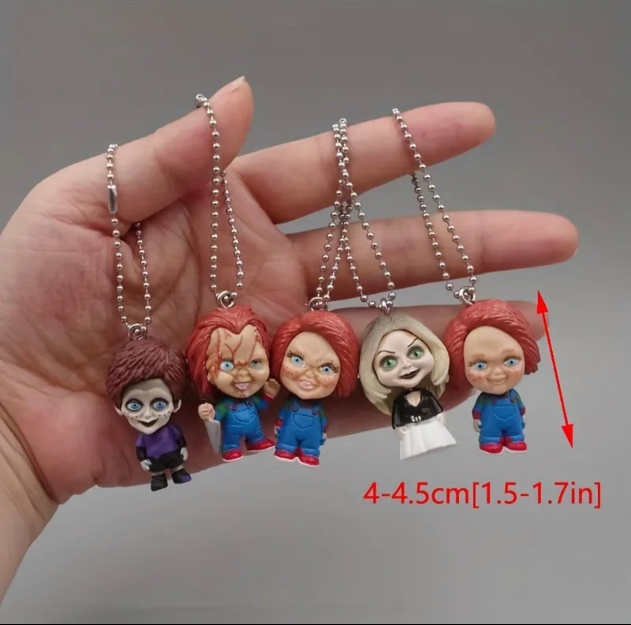5 Unique Horror Doll Keychains - Add a Touch of Spooky Fun to Your Keys!