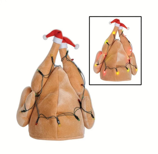 1pc, Neutral Turkey Cap Glowing Drumstick Cap Christmas Costume Thanksgiving Day