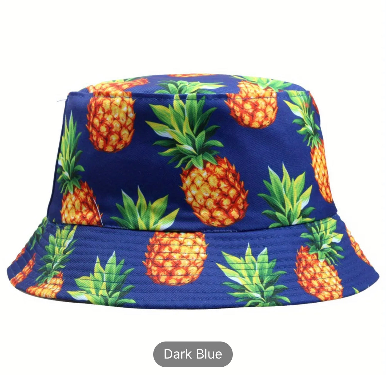 1pc 2022 New Summer Bucket Hat For Men Fruit Pineapple Cherry Lemon Printed Double-Sided Panama Sun Bob Two Side Fisherman Hat