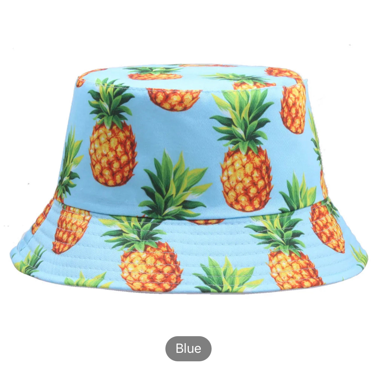 1pc 2022 New Summer Bucket Hat For Men Fruit Pineapple Cherry Lemon Printed Double-Sided Panama Sun Bob Two Side Fisherman Hat