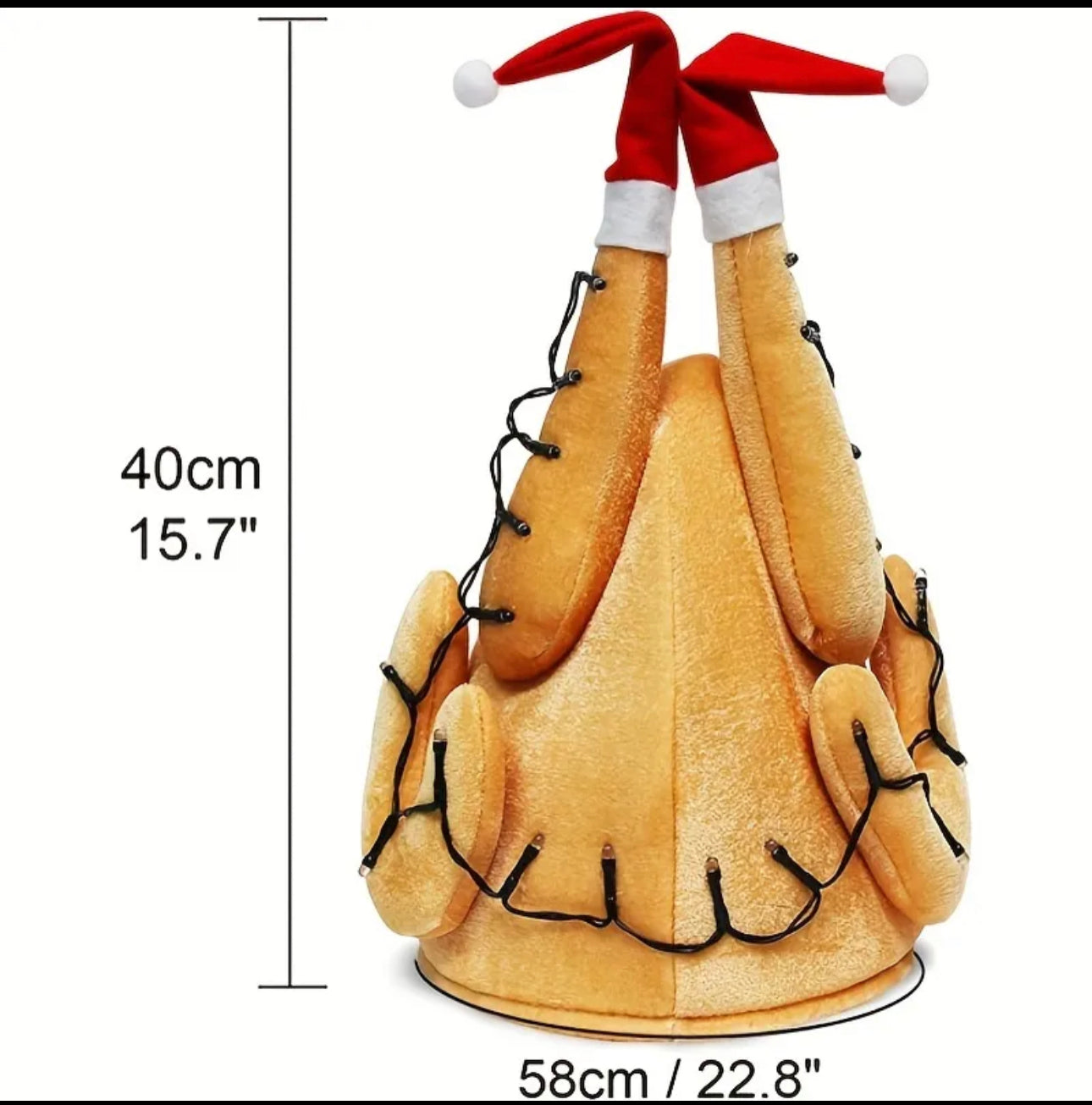 1pc, Neutral Turkey Cap Glowing Drumstick Cap Christmas Costume Thanksgiving Day