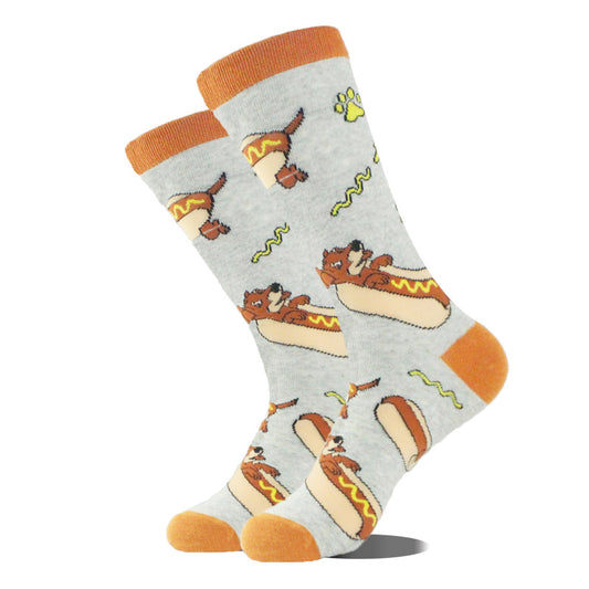 Cute color block animal print mid-calf socks