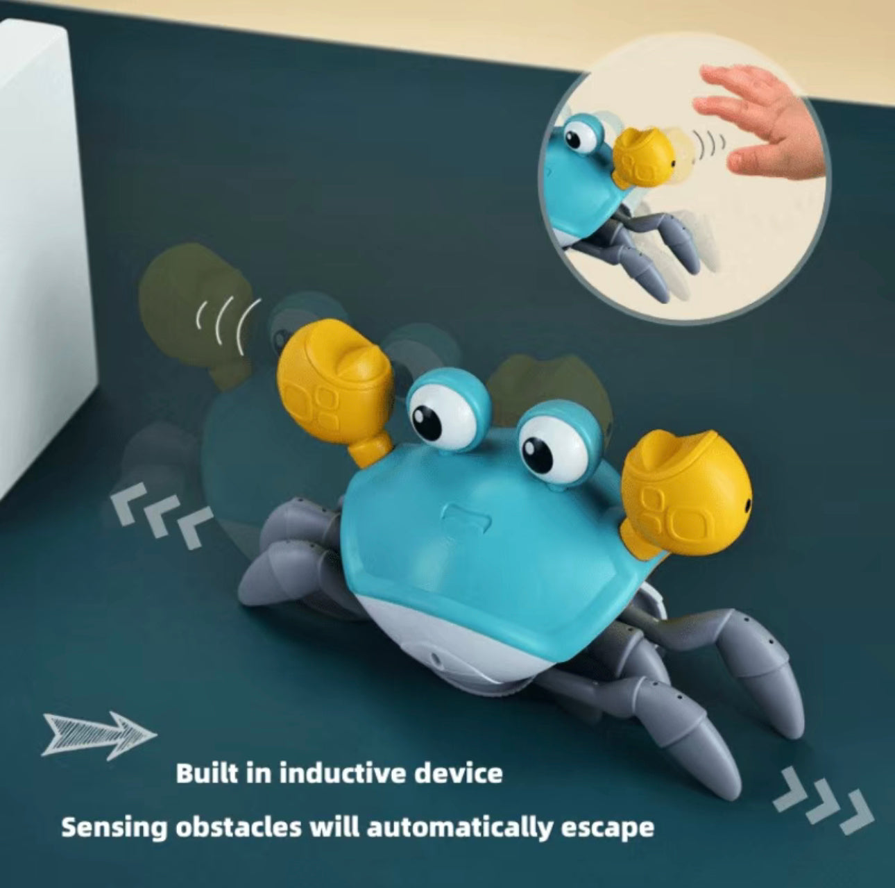 Crawl Escape Automatic Crab, Sensing Obstacle Avoidance Glow Electric Crab, Charging Toys With Music, Creative Gift