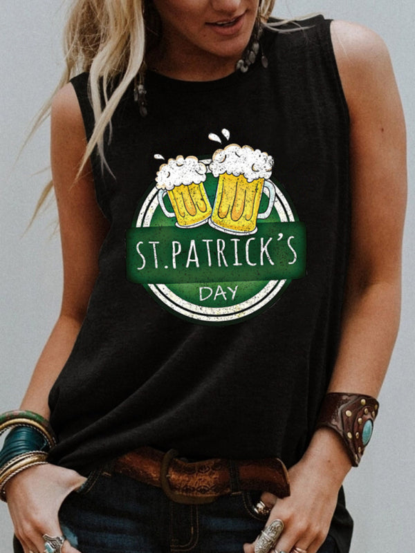 ST PATRICK S DAY St. Patrick's Day street fashion T-shirt vest