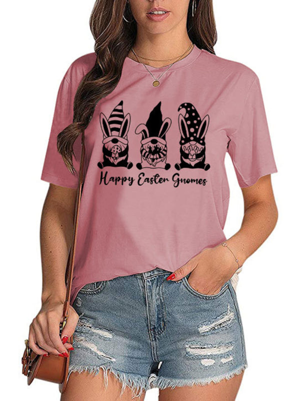 Women's Easter Graphic Print Short Sleeve T-Shirt