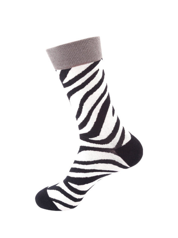 New mid-calf socks with interesting patterns (a variety of colors to choose from)