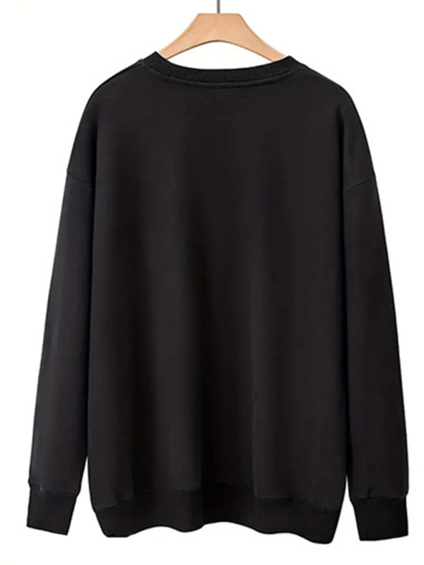 Women's wholesale round neck casual letter pattern sweatshirt