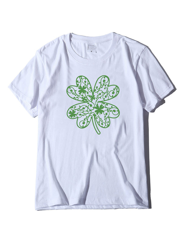 Women's New St. Patrick's Day Shamrock Short Sleeve T-Shirt