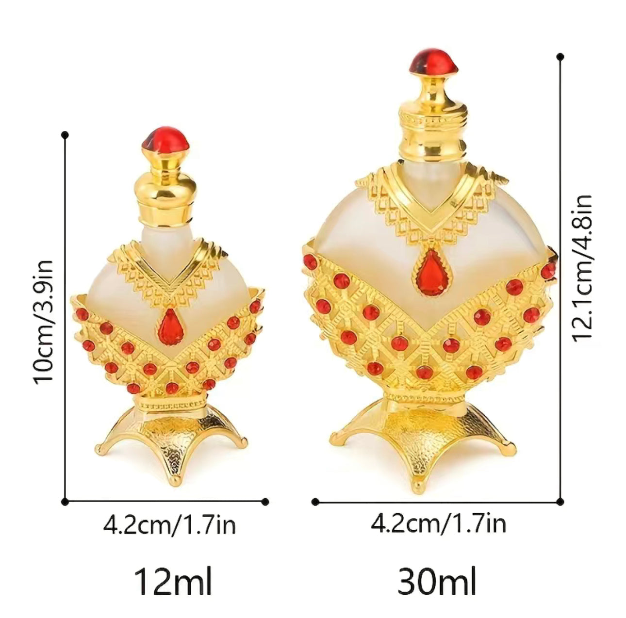 12ml/30ml/1pc Hareem Al Sultan Golden 2023 Concentrated Perfume Oil Bottle, Arab Women's Perfume Bottle, Vintage Essential Oil Perfume Bottle, Women's Gift, Travel, Valentine's Day (No Perfume, Only Empty Bottle)