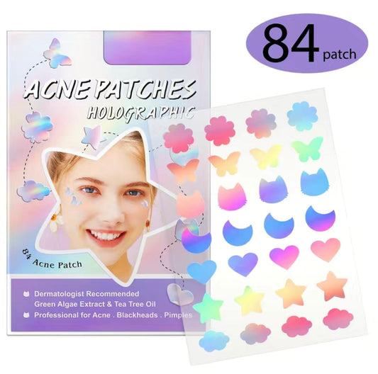 Acne Removal Pimple Patch, Beauty Acne Tool Colorful Flower Heart Geometric Acne Concealer, Face Scar Care Sticker, Y2k